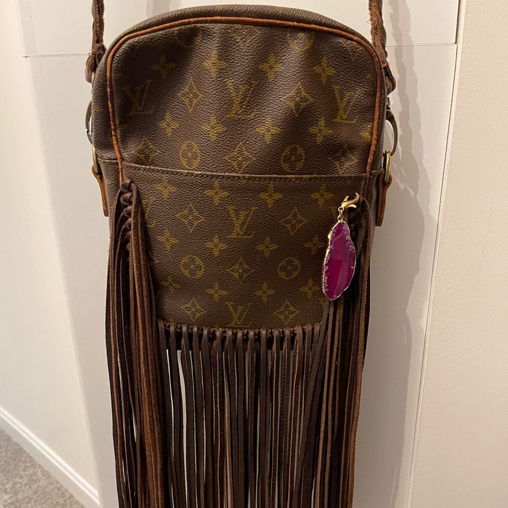 Boho handcrafted Louis Vuitton crossbody